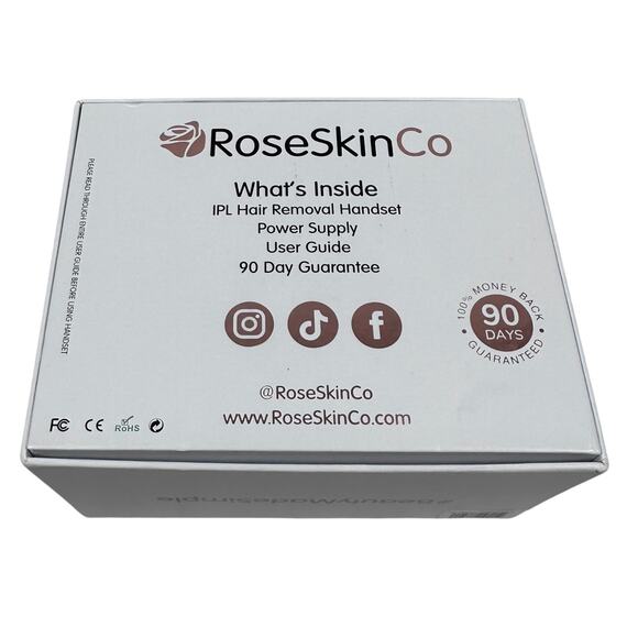 RoseSkinCo OG IPL Hair Removal Handset Rose Gold Laser Device Corded Painless - Picture 3 of 9